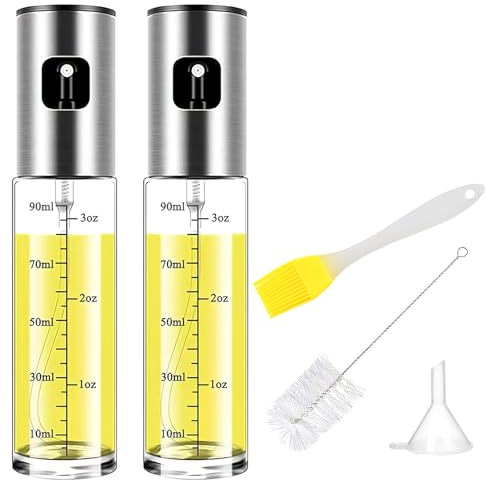 HENGBIRD Ölsprüher zum Kochen, Öl Sprühflasche, Ölspray zum Kochen, Ölsprüher Ölsprühflaschen für Heißluftfritteuse, Olivenölsprüher für Salat, BBQ, Grillen, Backen in der Küche