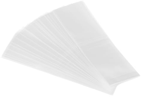 PATIKIL 94x28mm PVC Perforierte Schrumpfbänder, 500 Stück Schrumpffolie für Flaschen, Gläser, Dosen und Dosen passend für Kappe mit einem Durchmesser von 1,97 bis 2,24, Transparent