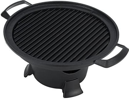 Gril Portatif de Table, Aluminium moulé Sous Pression, Gril Portatif de Barbecue avec Plat de Cuisson Antiadhésif pour le Camping de Pique-nique en Plein Air