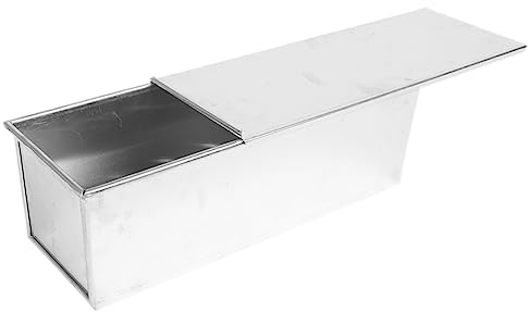 WOONEKY Toastbrot Form Aus Aluminiumlegierung Backform Mit Deckel Kleine Brotlaibformen Zum Backen Antihaftbeschichtete Brotbackform Für Ofen Brotbackzubehör Für Haushalt