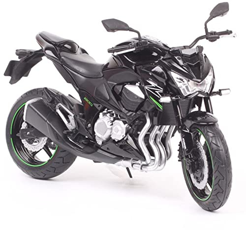 Für Kawasaki Z800 1:12 Skalierte Fahrzeugmodelle Fahrzeugsimulation Aus Aluminium Und Kunststoff Geschenk Für Männer Motorrad-Modelle Racing Street Bike Replik Fronthubwerk Hinterradstoßdämpfer Grün M
