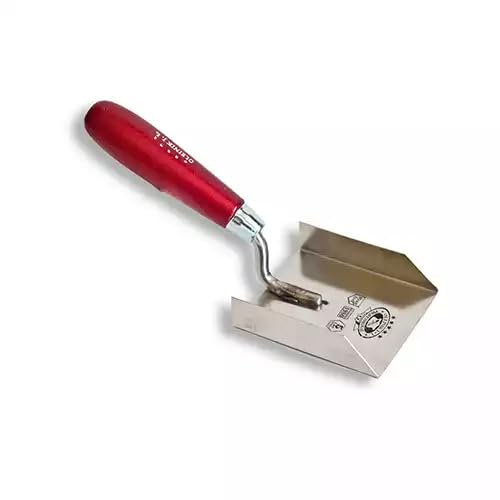 OLEJNIK J L PROFESSIONAL Spatola per stucco saldata su due lati faccia con manico in legno inox 80x90 mm per lavori di costruzione e ristrutturazione ad alta precisione paletta per muratura