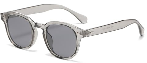 Long Keeper Retro Runde Sonnenbrille - Vintage Sonnenbrille Rund Herren Damen Klassische Unisex Stil Retro Johnny Depp Brille mit Uv400 Schutz