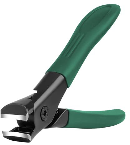 LOPHE Tagliaunghie Professionale in Acciaio Inossidabile per Unghie Spesse e Dure, Precisione Unisex (Verde)
