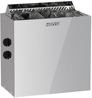 Harvia Qubic BQ90 9 kW Steel finnischer Saunaofen mit integrierte Steuerung
