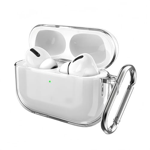 BoerHang Cover Compatibile con AirPods Pro 3, TPU Antiurto Trasparente Semplice [LED Frontale Visibile] Compatibile con AirPods Pro 3.Trasparente