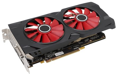 ciciglow Carte Graphique GDDR5 8 Go, Carte Vidéo 256bit GPU PCI Express 3.0 X 16 Carte Graphique de Jeu avec 2 Ventilateurs de Refroidissement pour 4K Gaming PC 1080p 3A Jeux