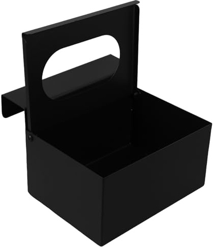 Mipcase Scatola Porta Guanti Monouso Nera Finestra Trasparente Dispenser Portatile per Guanti e Portaoggetti Organizer per Supermercati e Reparti Alimentari