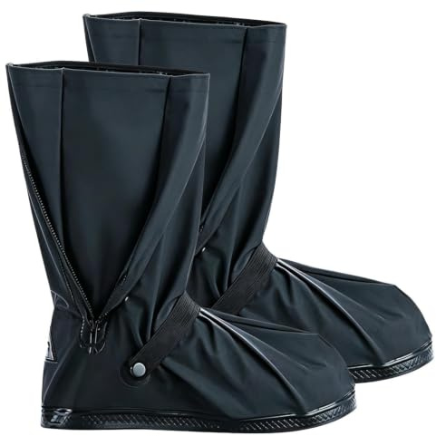 Regn skoskydd högt rör halkfritt galoscher skydd | Tjockare skoskydd för promenader fiske jordbruk motorcykel vandring klättring utomhussport regnig snö