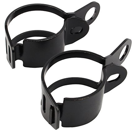 Akozon Reminnbor Soporte de Montaje de Señal de de Motocicleta, Indicador Universal Soporte de Horquilla Abrazadera de Reubicación de Horquilla de 30-43 mm Negro