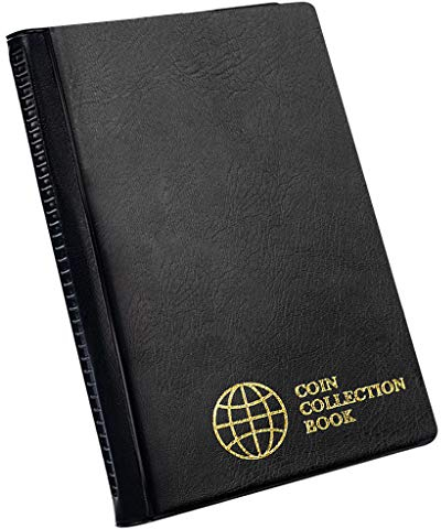 120-Taschen-Münzensammelalbum - Passt Für Münzen Unter 25mm, 30x30mm/1,2x1,2 Zoll Sammel-Speicherbuch Taschen-Münzhalter Für Euro, Penny CS0112BK