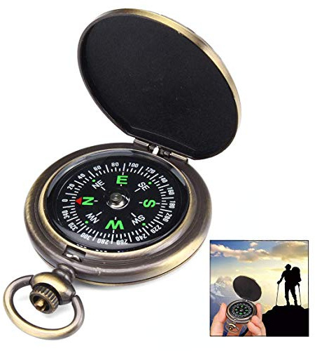 iwobi Boussole de Poche, Boussole Randonnée pour Voyage,Camping,Marche,Exploration