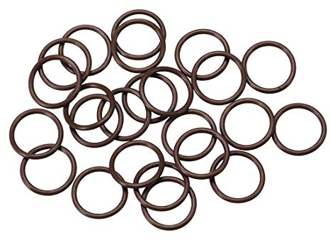 sourcing map Packung mit 25 Fluorkautschuk O-Ringe 9mm OD 7mm ID 1mm Breite Metrisch FKM Dichtung