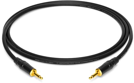 enoaudio Mogami 2893 High-Definition Eurorack Patchkabel | Amphenol Gold 3,5mm TS miniklinke | HiFi, Black, 2,5 m