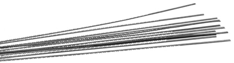 WITTKOWARE 12 Stück Laubsägeblätter für Holz oder Kunststoff, erstklassige Qualität, Länge 130mm, Größe 2 (mittelfein)