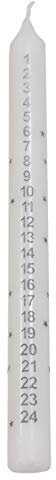 Toyland® Traditional Christmas Advent Candle - Countdown bis Weihnachten - 1 Lieferumfang (Weiss)