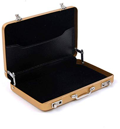 Visitenkartenetui, Koffer, Visitenkartenhalter, innovativer Stil, Metall, Multi-Kreditkarten, Brieftaschenetui (Gold)
