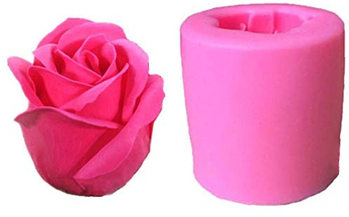 Froiny 3D gâteau Voiture Fleur Rose Moule en Silicone à la Main Bougie gâteau Moule gélifiés Mousse Sucre Moule pour Outils de Cuisson