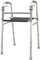 QUIRUMED Andador de aluminio con asiento de lona, Ligero, Plegable, Altura regulable, Empuñadura de goma, Ancho 51 cm, Color Gris, Para ancianos, Para personas mayores