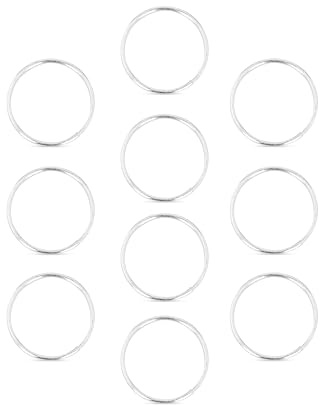 Red Crimson Pack of 10 Sterling Silver (10/6mm nose rings)