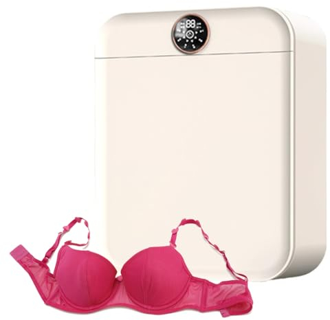 HLGKBY Mini Secadora Completamente automática, Secadora de Ropa de Pared de 250 W, Secadora pequeña, Secado con Aire Caliente a 70 °, Modo de 5 velocidades, protección de Control de Temperatura Doble