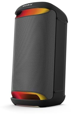 Sony SRS-XV500 Altavoz Inalámbrico Bluetooth para Fiestas, Sonido Potente, Mega Bass, 25h Autonomía, Portátil, Iluminación LED, Party Connect, Clasificación IPX4, Entrada Micrófono o Guitarra