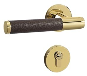 TEmkin Leise Magnetschlösser für den Innenbereich, Schlafzimmertürschlösser, Diebstahlschutz aus geteiltem Holz (Argento 14,4 cm)