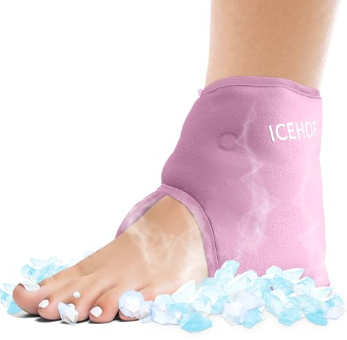 ICEHOF Almohadillas de enfriamiento para el tobillo, espolón calcáneo, vendaje de enfriamiento para tobillo, vendaje de enfriamiento para tobillo, tendón de Aquiles, inflamación, reumatismo, dolor de