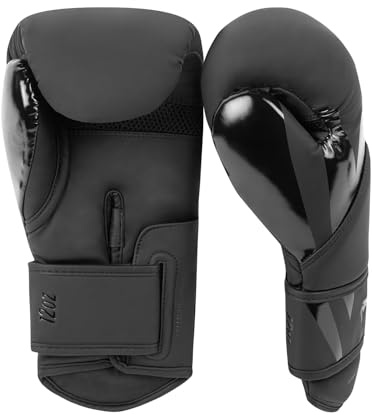 Venum Challenger 4.0 Guantes de Boxeo, Negro y Negro - 16 Oz