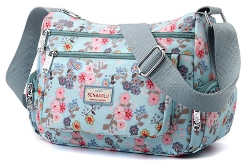 Wafybsre Lässige Umhängetasche für Damen, mehrere Taschen, Nylon, Umhängetasche, Kuriertasche, Handtasche, leicht, wasserdicht, Anti-Diebstahl-Tasche