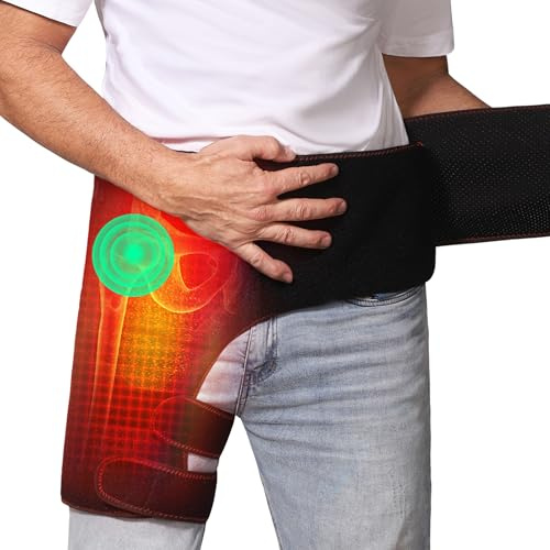 Cintura termica per fianchi, cuscino riscaldante per fianchi, cuscino riscaldante elettrico riscaldato per fianchi/coscia/glutei S/M (non wireless）