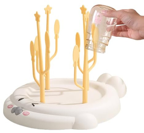Fläschchen-Abtropfgestell, Baum-Design, reisefreundliche Milchflaschen-Abtropfschale, platzsparende Wasserflaschenständer, Ablage für Wasserbecher