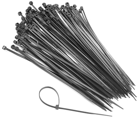 Dekton 150PC Cable Tie Set - 2.5MM X 150MM Black | Heavy Duty Industrial Strength | High Temperature Resistant | Self-Locking Teeth | Ideal for Cables, Piping, Gardening & Wires | Indoor & Outdoor Use