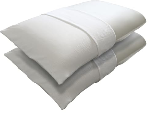 L’ANTICO ARCOLAIO - Coppia Cuscini Memory Foam Antiacaro Anallergico (40x70cm) Cuscini Letto Matrimoniale per Dormire, Guanciale Letto Indeformabile Made in Italy (2, Fodera Bianca, Altezza 11)