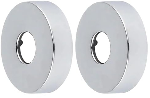 Cozylkx 2pcs Stainless Steel Tap Cover Wall Rosette, Water Pipe Faucet Decorative Cover Valve Pipe Collar Round Cover for Shower Fittings, Radiators, ID 21mm/OD 60mm