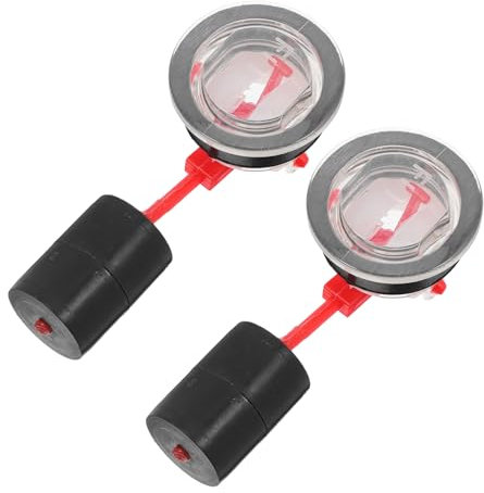 BAZEITFLOW Jauge Cuve Fioul Remplacement Facile Tige Flotteur Cylindrique en Acrylique Indicateur de Niveau Précis Noir, Lot de 2 pour Générateur pour Réservoir de Carburant