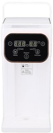 Wärmewasserspender, 3 L, 10 Kapazitäten, Knopfsteuerung, Heißwasserspender für das Büro (EU-Stecker 220 V)