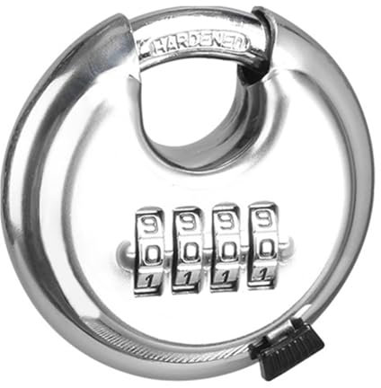 DIGIFLEX Lucchetto a Disco Combinato per Carichi Pesanti – Sicurezza a 4 Cifre per la Tua Proprietà – Struttura in Acciaio Inossidabile Rinforzato