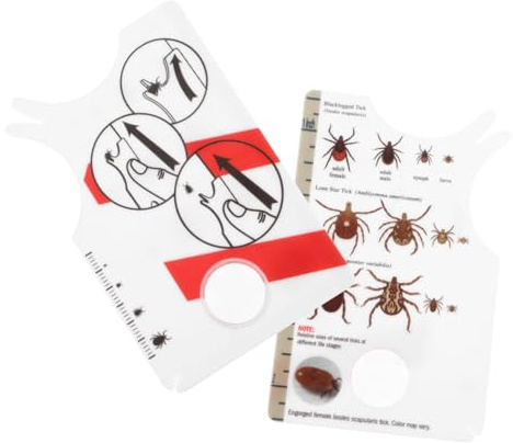 HEMOTON 2pezzi Lente d'Ingrandimento Portatile per Pidocchi di Animali Domestici di Lenti di Ingrandimento in Plastica Carte di per Controllo Parassitario