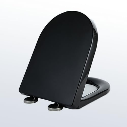 D-Shape Soft Close Toilet Seat - Easy Top Fix & Quick Release for Effortless Cleaning Polypropylene Perfect Bathroom Upgrade Anti-Slip Design Universal Fit