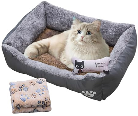 Bäddsoffa för husdjur – plysch hund sovsoffa – mysig kattstol | Valptupplursmatta, tjock husdjursmöbler med och leksaksben, mysig valptupplursmatta för sovrum, inomhus husdjur viloplats