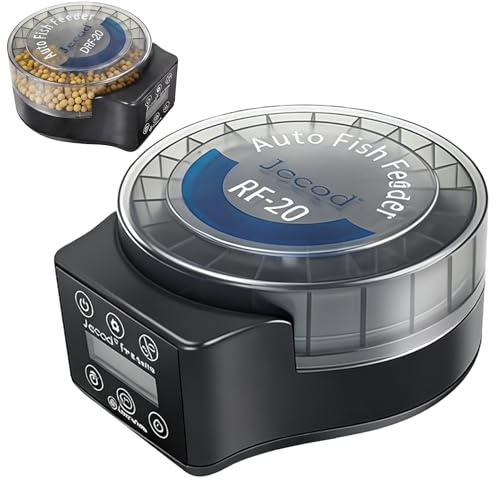 Futterautomat Aquarium, Automatischer Fischfutterautomat, Automatischer Futterspender Fische Mit Timer 140ML, 6 Modis, Aquarium Futterautomat Mit Usb Kabel Lcd Anzeige Für Pulver,Pellets Und Granulate