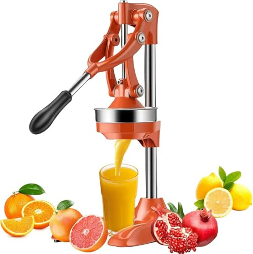Exprimidor de mano de hierro fundido mejorado 2026, exprimidor manual de cítricos de cocina, exprimidor de lima grande de acero inoxidable, exprimidor de limón resistente para encimera, jugo de