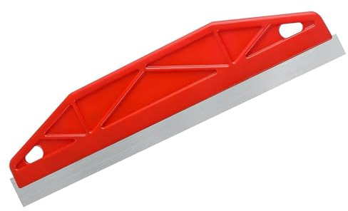 Cutting in Tools for Painting, 12 Inch Edge Painting Tool, Wallpaper Scraper, Multi-Purpose Stainless Steel Paint Shield for Cutting in and Smearing Protection (Red)