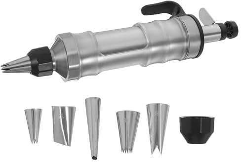 VERDANVERSE Strumento la Preparazione di Dolci in Acciaio Inox 304, Siringa per Decorare Torte e Cupcake, Accessorio per Cottura e Decorazione di Biscotti e Pasticceria, Utensile