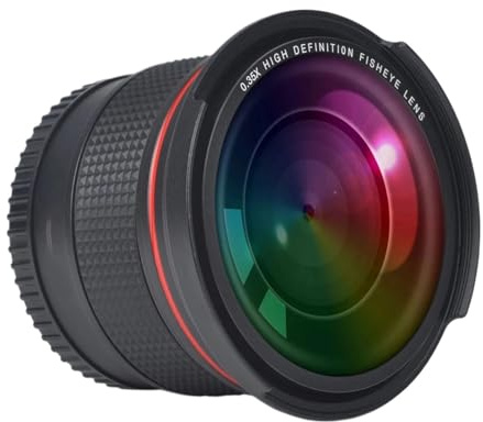 Compatible for Nikon D5200 D5100 D3500 D3400 D3300 D3200 D3100 52MM 55MM 58MM 0.35x Fisheye Wide Angle Lens for DSLR Cameras(1x58mm)