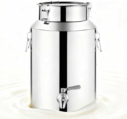 bidon avec Robinet 30l INOX,bidon Alimentaire De Transport De Lait Ferme Baratte,capacity-5Liters