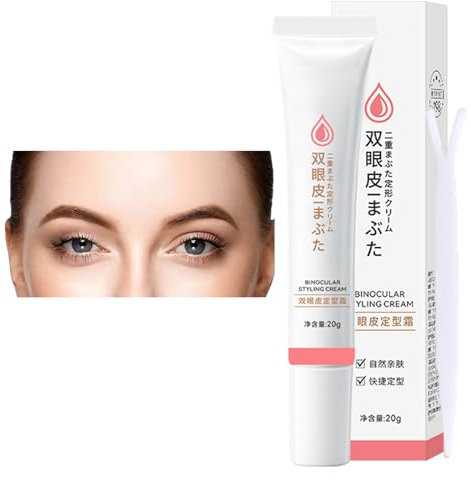 Double Eyelid Styling Cream,Eyelid Lifting Cream,Invisible Double Eyelids Modeling Cream,Waterproof & Comfortable Use,Double Eyelid Glue with Y Stick, Double-fold Eyelids Cream for Makeup,Easy to Use