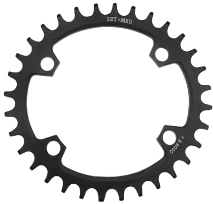 EMSea Plateau de vélo Ovale Noir 96 BCD 32T Plateau de vélo étroit et Large Plateau Simple pour chaîne de vélo de Montagne