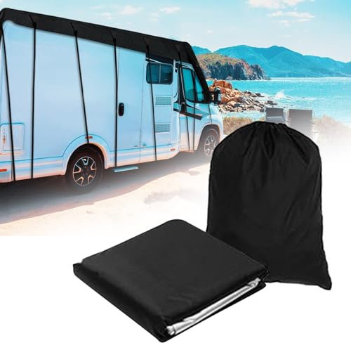 Funda protectora impermeable para caravana 210D, de alta calidad, para todo tipo de clima, para sol, lluvia, polvo, protección UV (5 x 3 m)